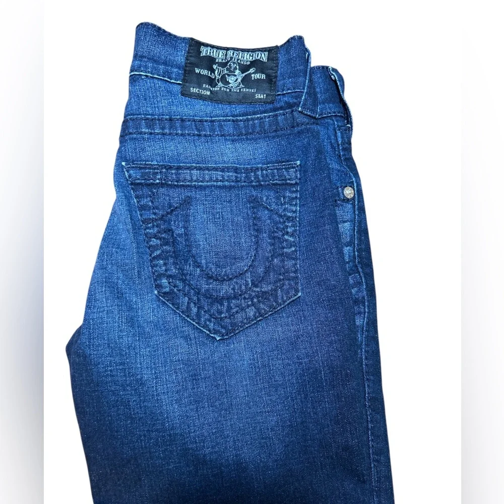 True Religion skinny no flap big T men’s dark  blue jeans